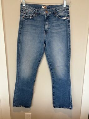 MOTHER The Outsider Ankle blue denim jeans  32